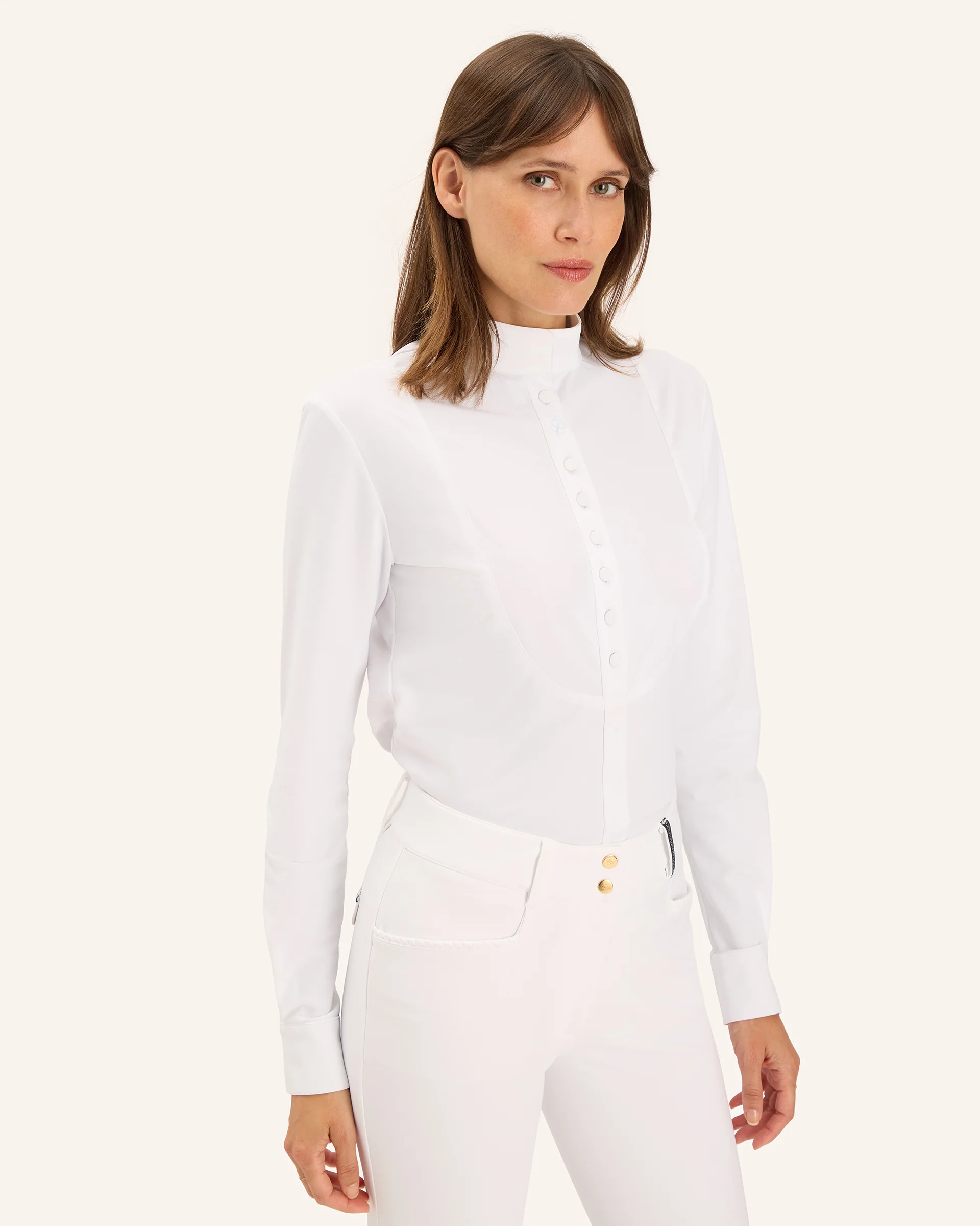 Dada Sport Opale Competition Shirt- White - Image 4