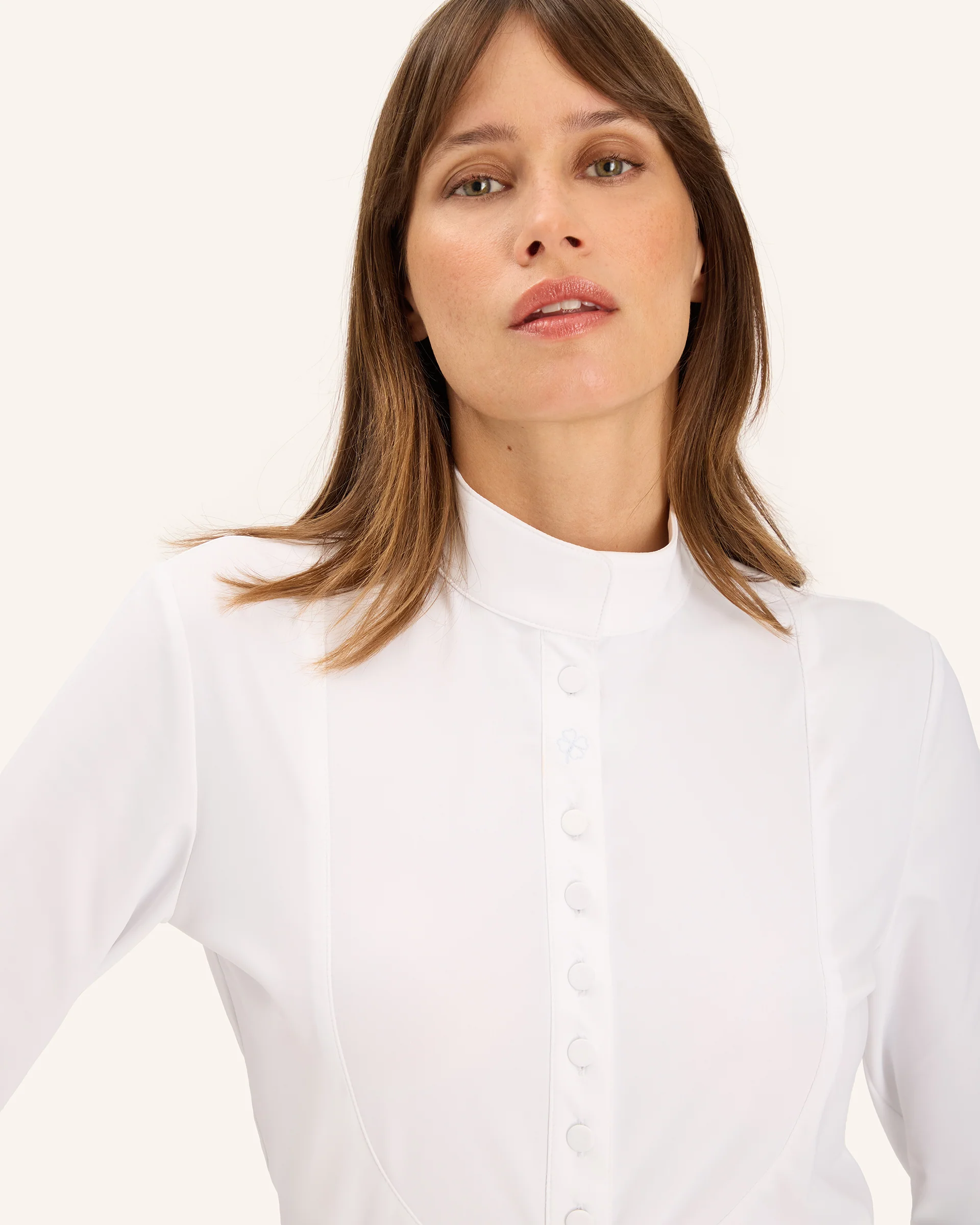 Dada Sport Opale Competition Shirt- White - Image 2
