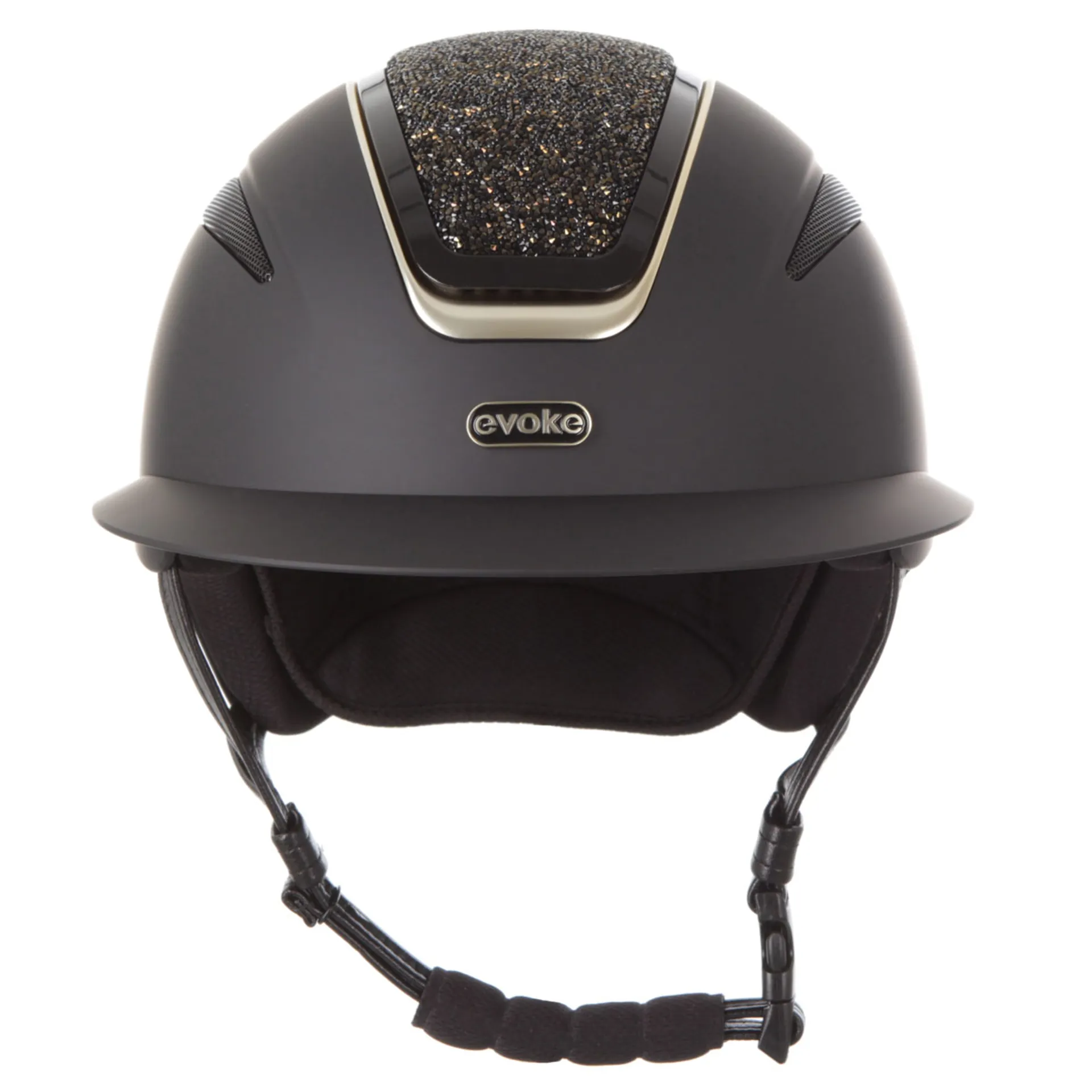 Evoke Callisto Wide Peak Crystal- Black/Gold - Image 2