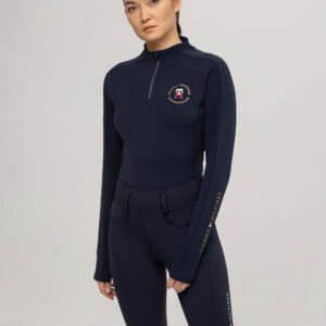 Tommy Hilfiger Equestrian Arizona Zip Training Top- DESERT SKY