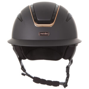 Evoke Callisto Wide Peak- Black/ Rose Gold