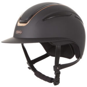 Evoke Callisto Wide Peak- Black/ Rose Gold
