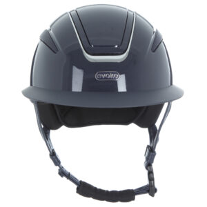 Evoke Callisto Wide Peak Metallic- Navy/Chrome