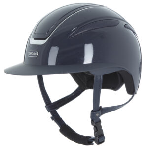 Evoke Callisto Wide Peak Metallic- Navy/Chrome