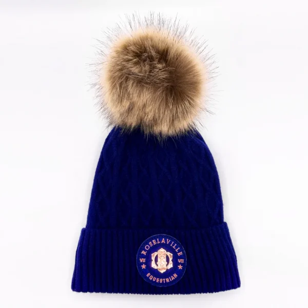 Roselaville Pom Pom Beanie- Blue Navy