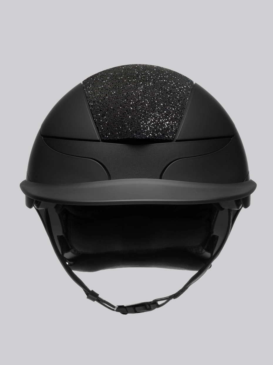 Equiline Xanto Helmet- Matte with Crystal Top Standard Visor- BLACK - Image 2