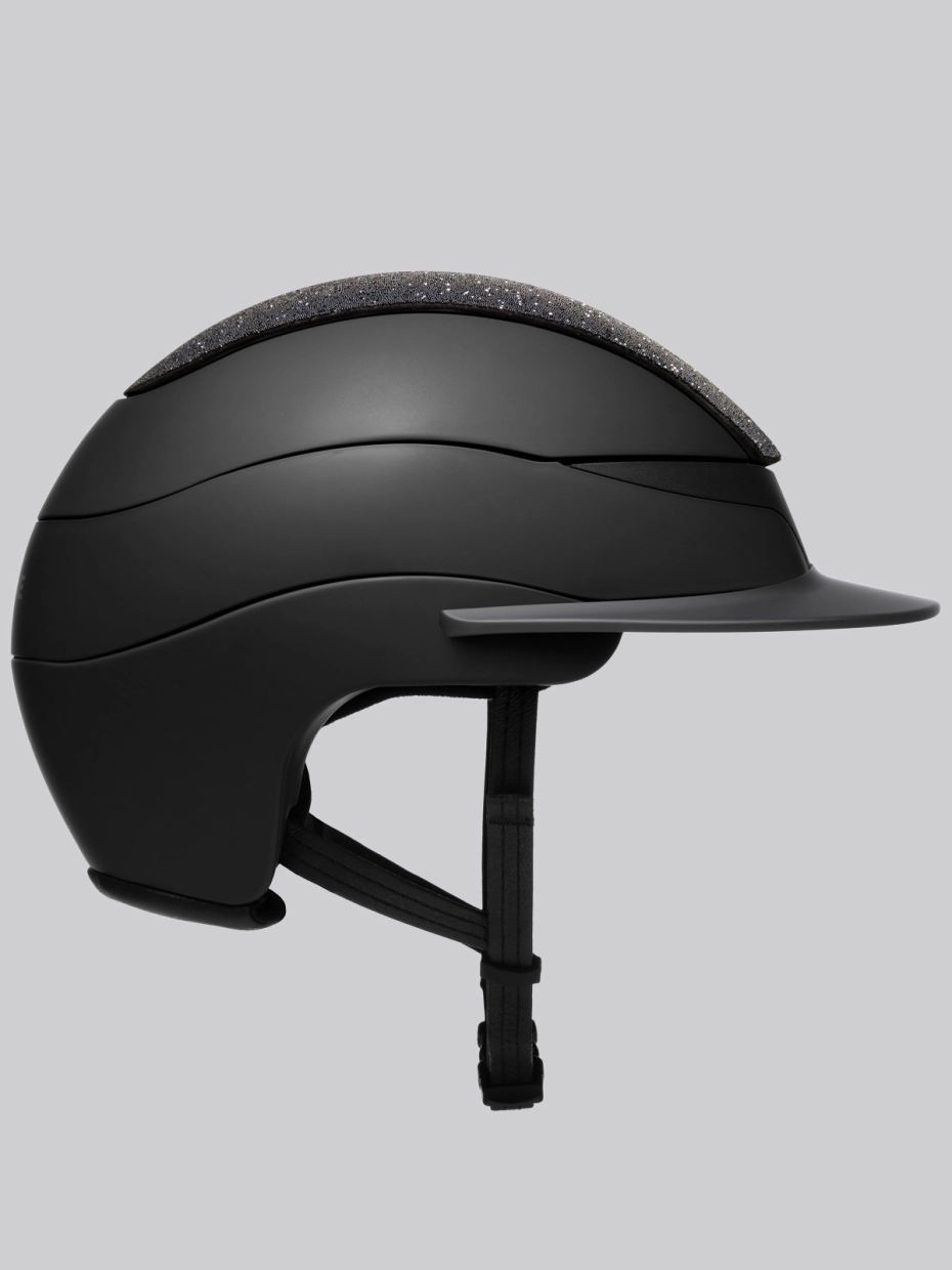 Equiline Xanto Helmet- Matte with Crystal Top Standard Visor- BLACK - Image 3