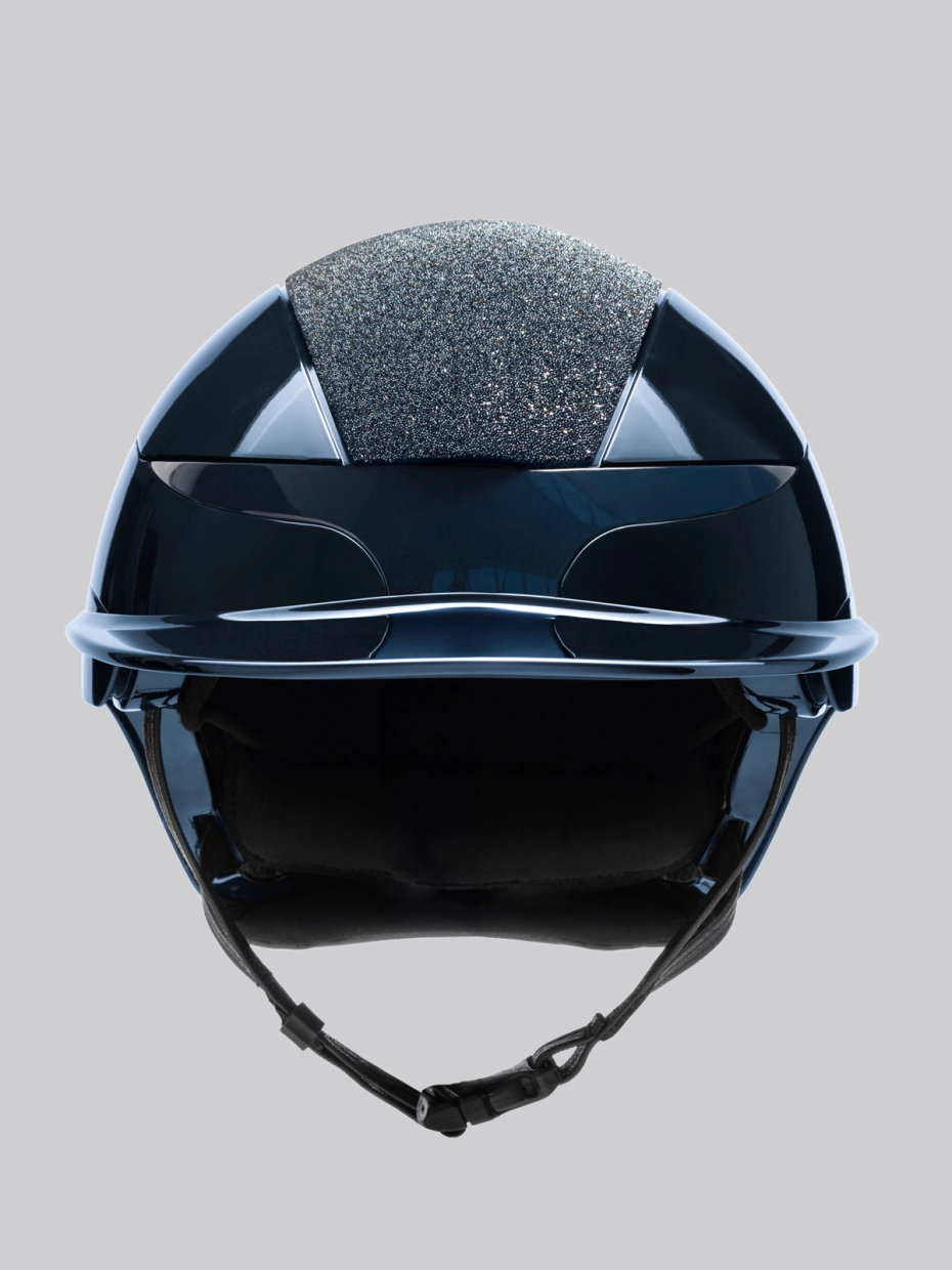 Equiline Xanto Helmet- Gloss with Crystal Top Standard Visor- NAVY - Image 2