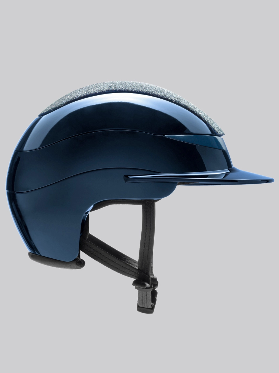 Equiline Xanto Helmet- Gloss with Crystal Top Standard Visor- NAVY - Image 3