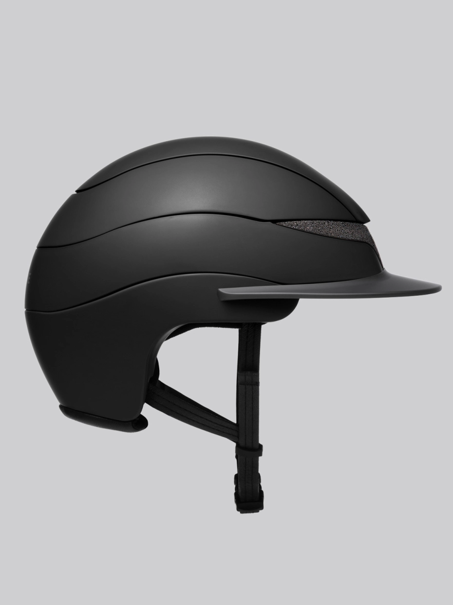 Equiline Xanto Helmet- Matte with Crystal Band Standard Visor- BLACK - Image 3