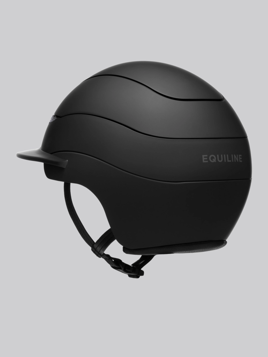 Equiline Xanto Helmet- Matte with Crystal Band Standard Visor- BLACK - Image 4