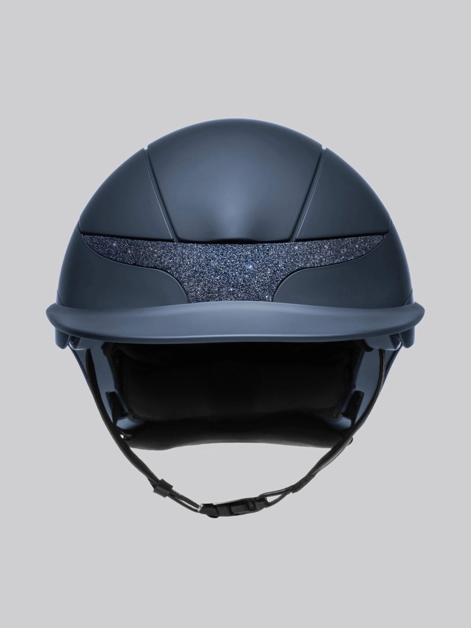 Equiline Xanto Helmet- Matte with Crystal Band Standard Visor- NAVY - Image 2