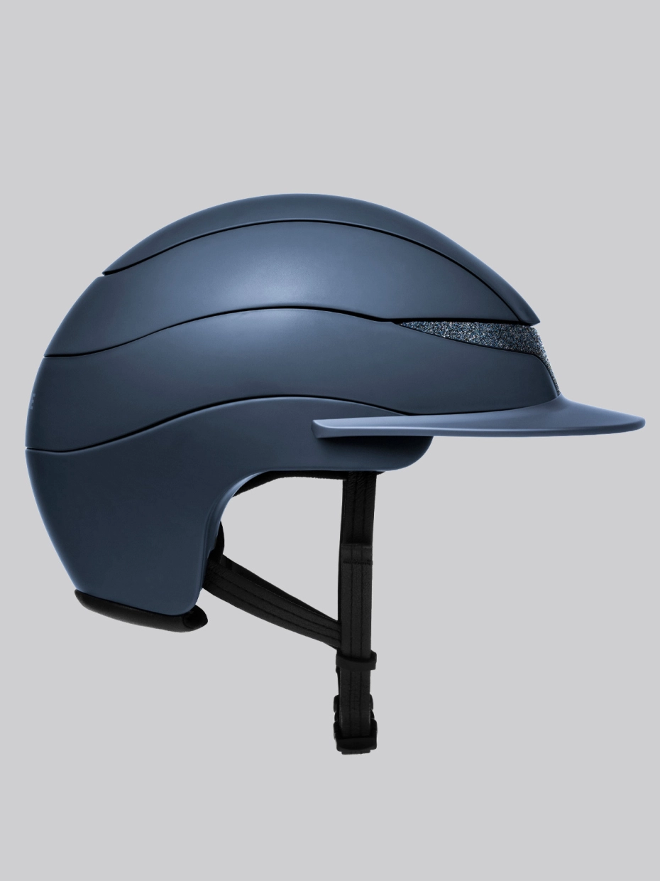 Equiline Xanto Helmet- Matte with Crystal Band Standard Visor- NAVY - Image 3