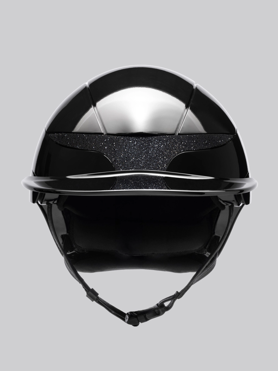 Equiline Xanto Helmet- Gloss with Crystal Band Standard Visor- BLACK Equiline Xanto Helmet- Gloss with Crystal Band Standard Visor- BLACK