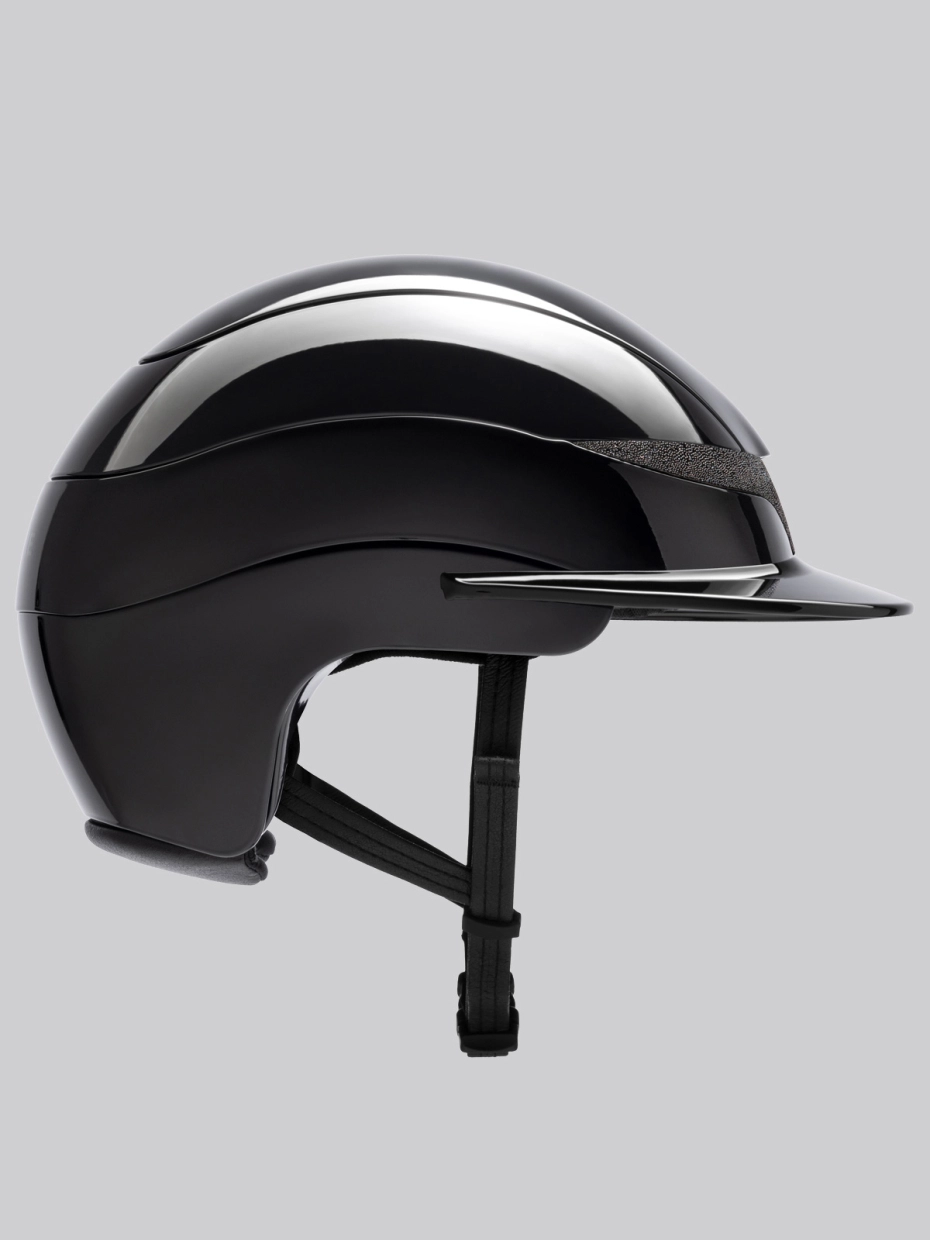 Equiline Xanto Helmet- Gloss with Crystal Band Standard Visor- BLACK Equiline Xanto Helmet- Gloss with Crystal Band Standard Visor- BLACK