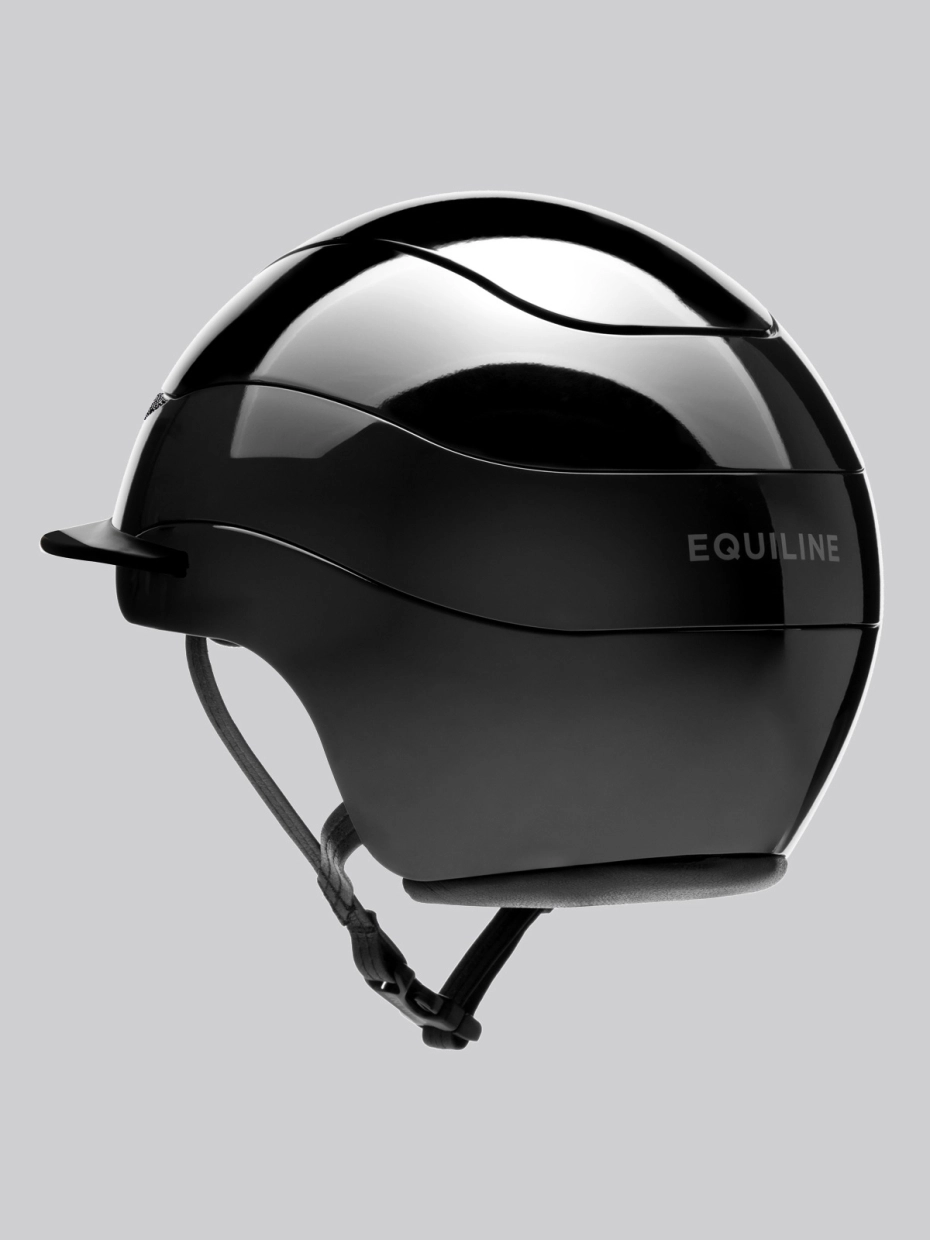 Equiline Xanto Helmet- Gloss with Crystal Band Standard Visor- BLACK Equiline Xanto Helmet- Gloss with Crystal Band Standard Visor- BLACK