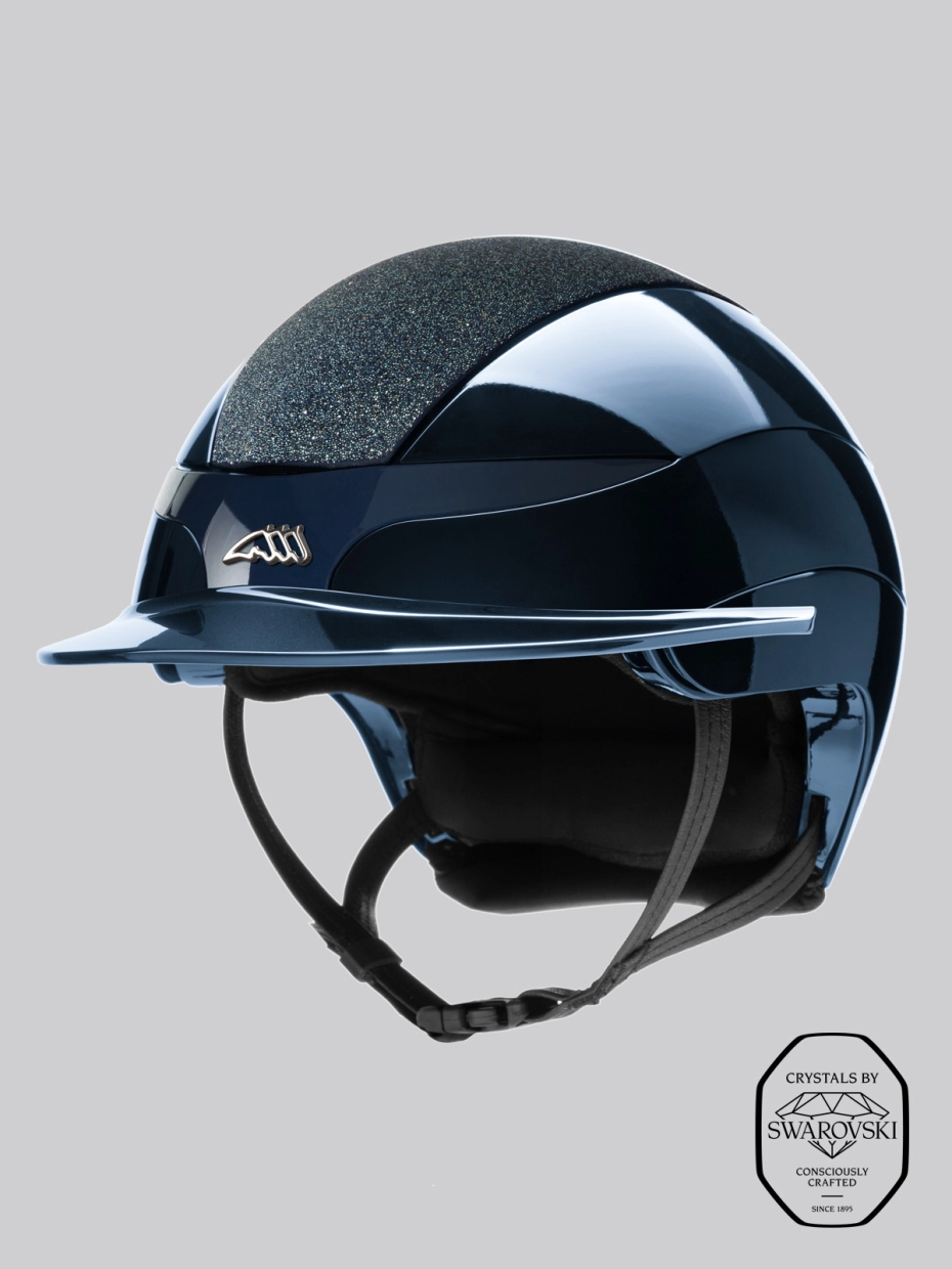 Equiline Xanto Helmet- Gloss with Crystal Top Standard Visor- NAVY - Image 5
