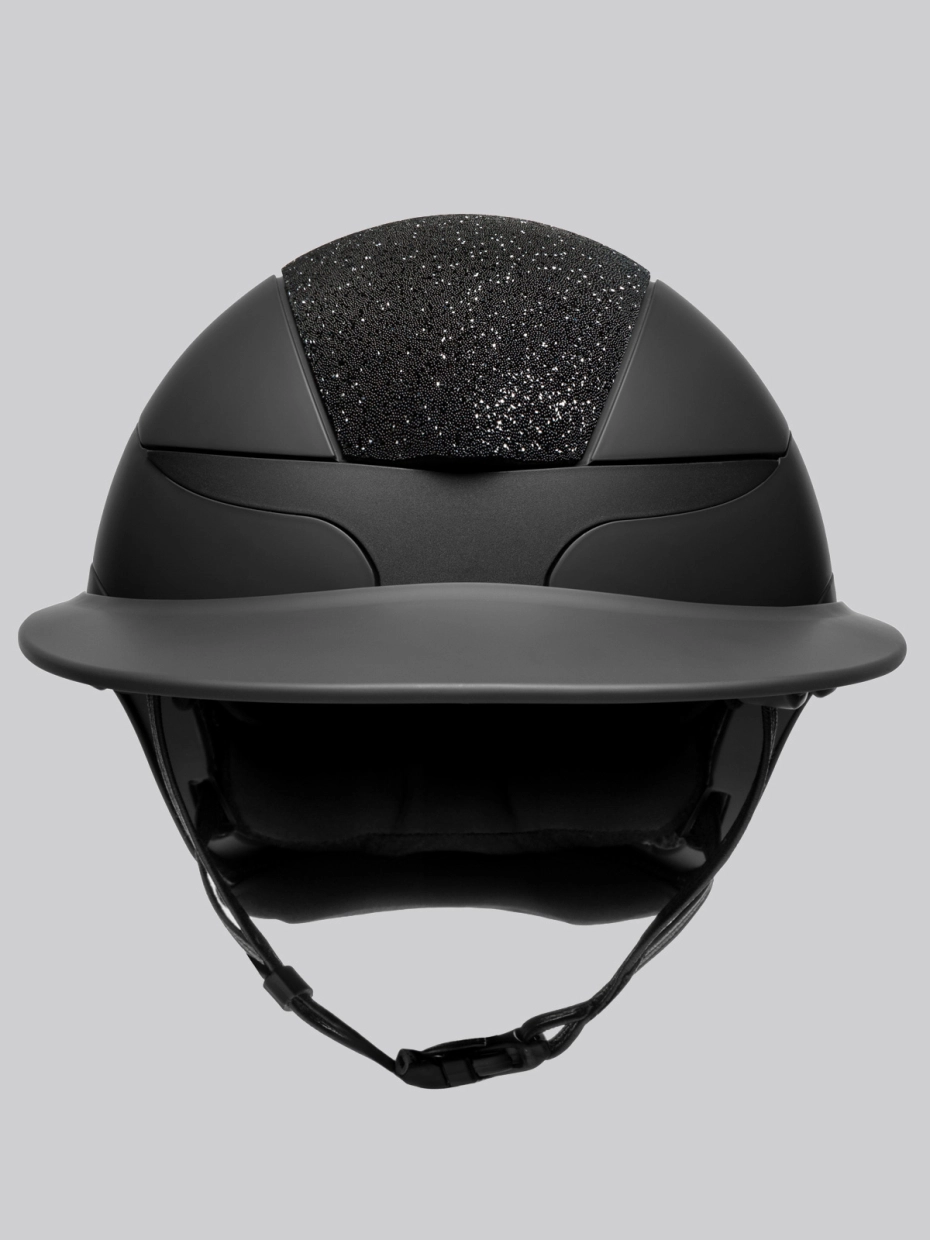 Equiline Xanto Helmet- Matte with Crystal Top Sun Visor- BLACK - Image 2