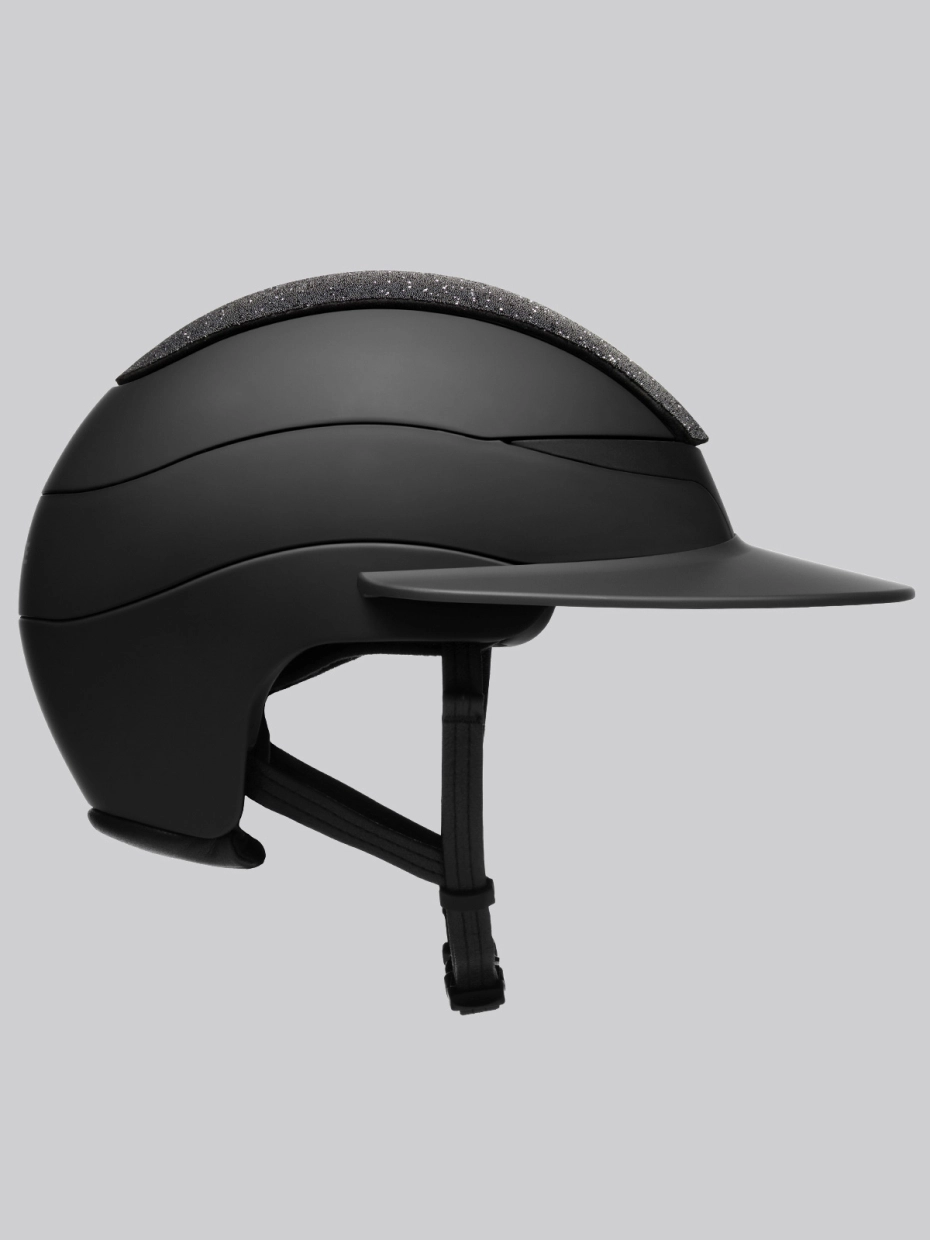 Equiline Xanto Helmet- Matte with Crystal Top Sun Visor- BLACK - Image 3