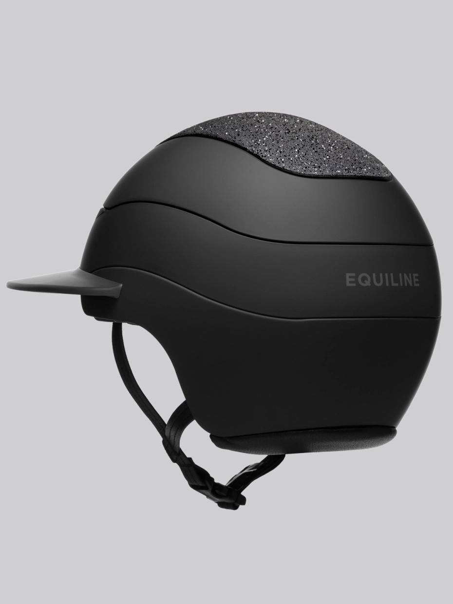 Equiline Xanto Helmet- Matte with Crystal Top Sun Visor- BLACK - Image 4
