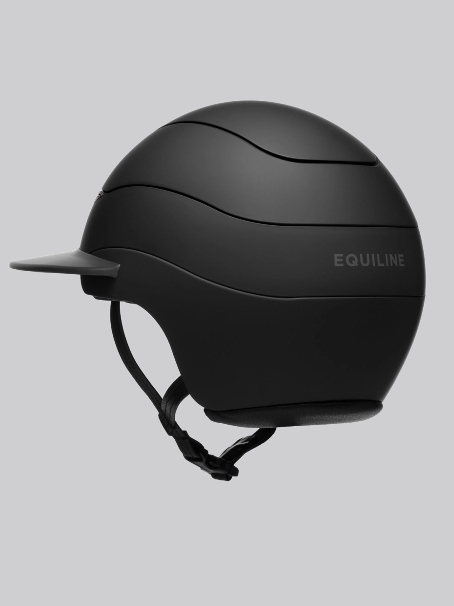 Equiline Xanto Helmet- Matte with Crystal Band Sun Visor- BLACK - Image 4