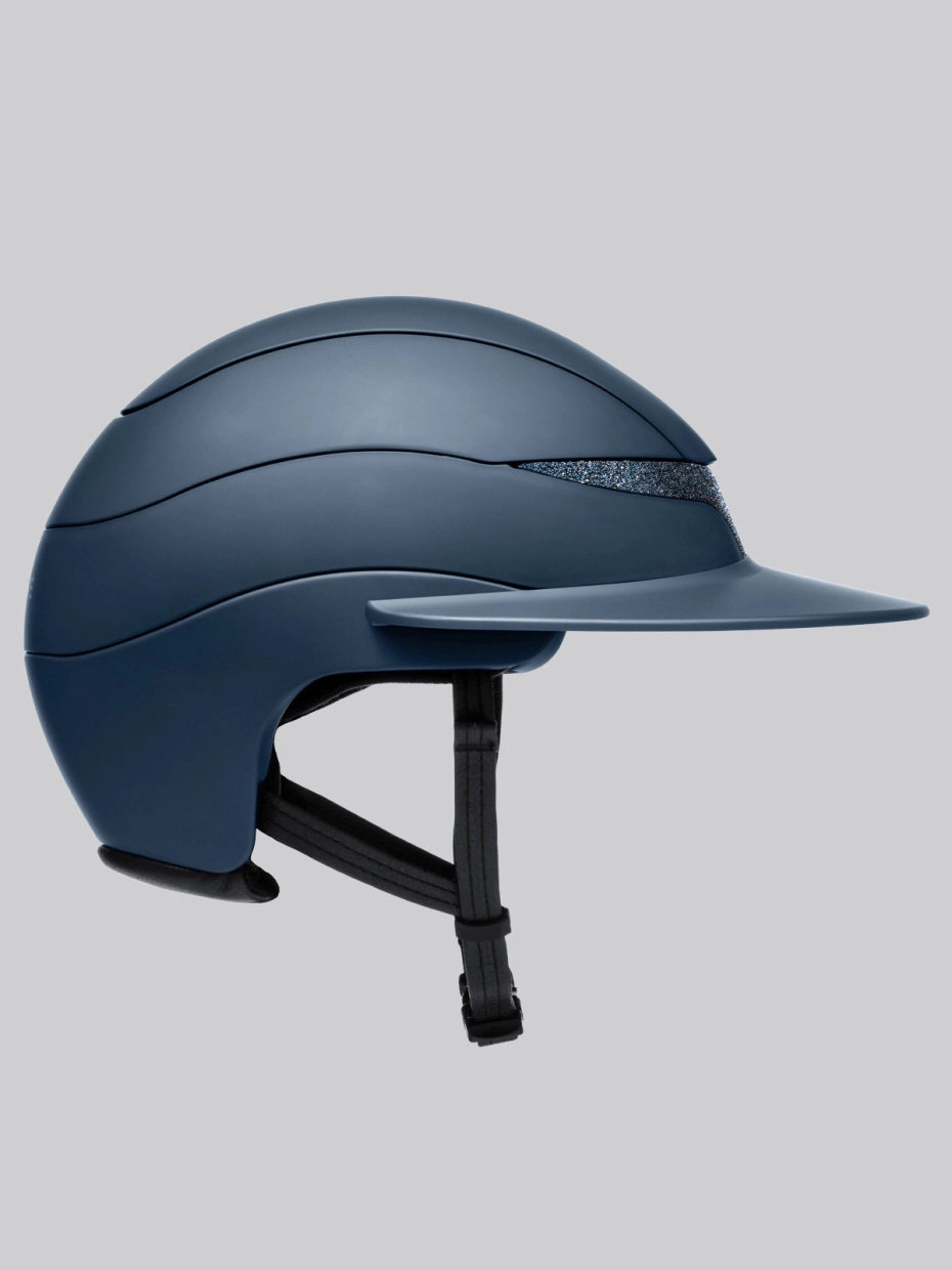 Equiline Xanto Helmet- Matte with Crystal Band Sun Visor- NAVY - Image 3