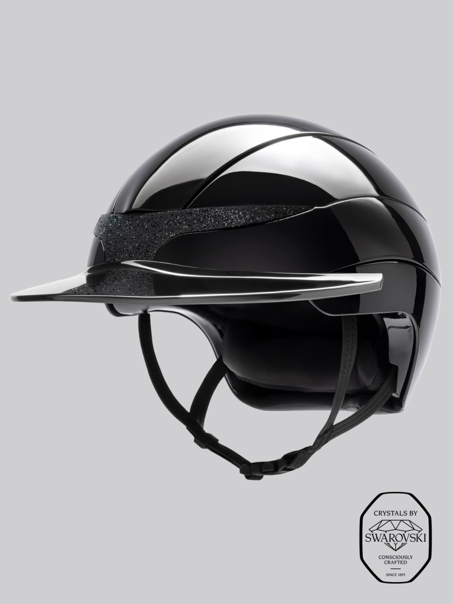 Equiline Xanto Gloss with Crystal Band Sun Visor in black