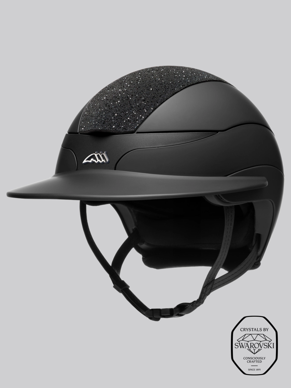 Equiline Xanto Helmet- Matte with Crystal Top Sun Visor- BLACK - Image 5