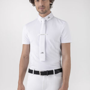 Equiline Men's Ethan Competition Shirt- WHITE