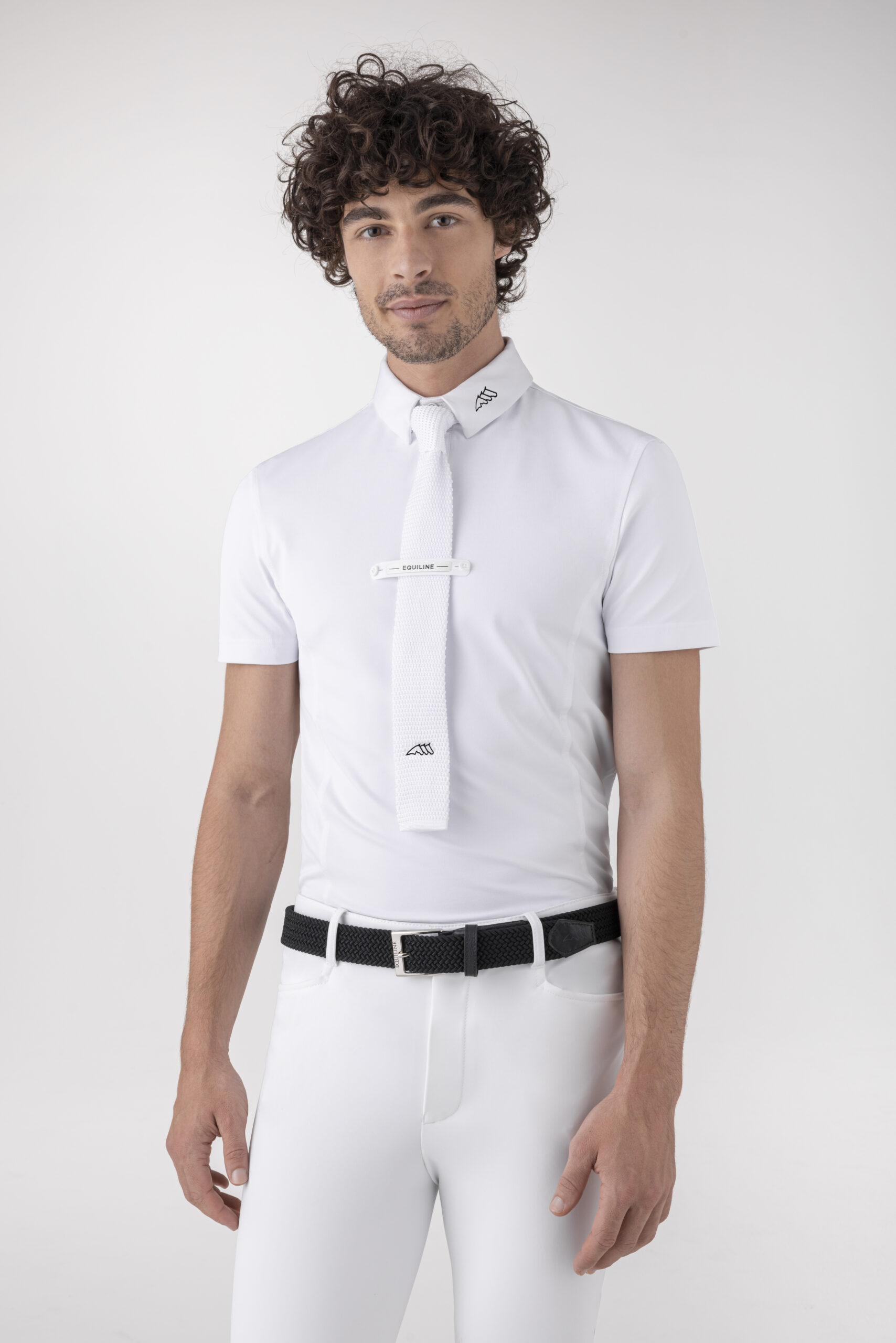 Equiline Men's Ethan Competition Shirt in White