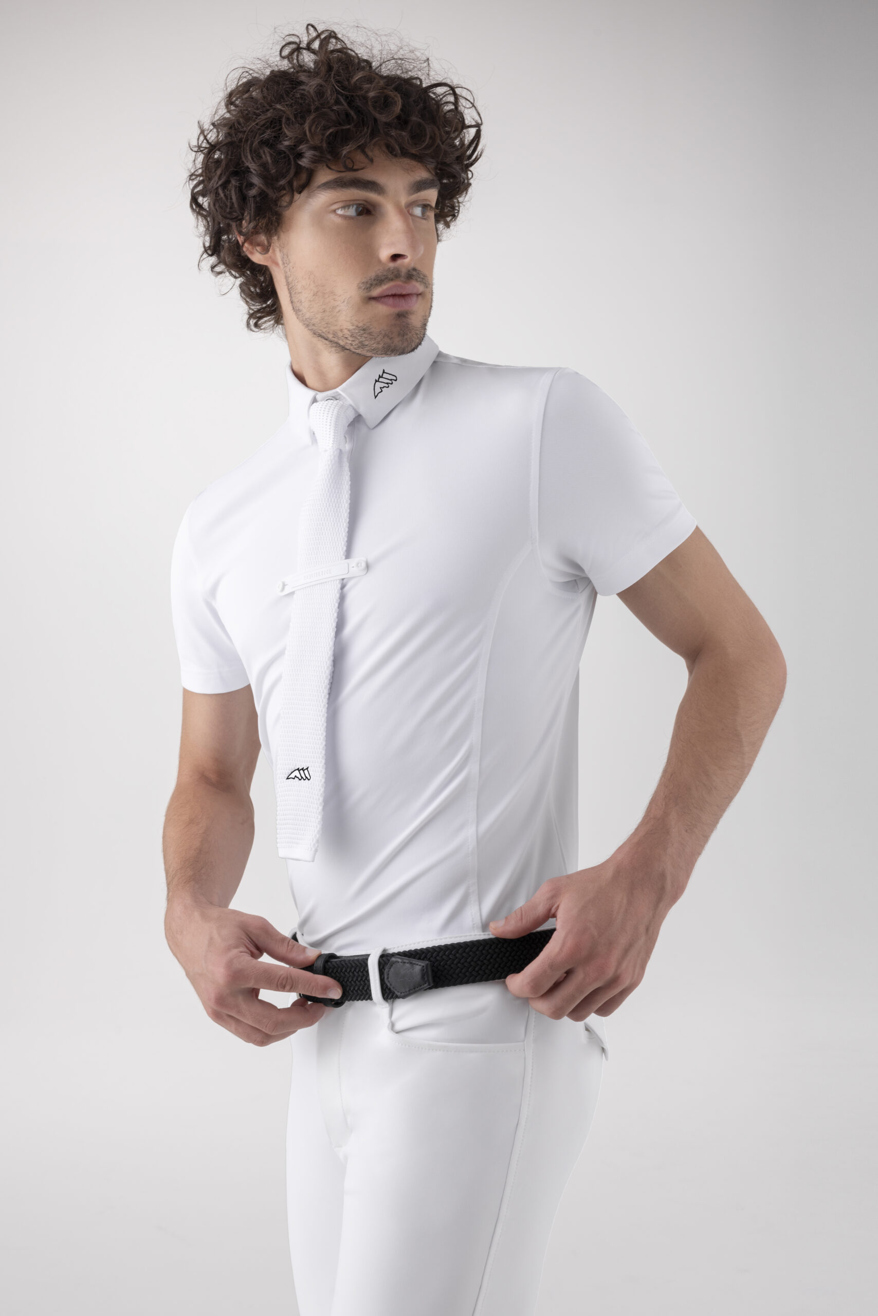Equiline Men's Ethan Competition Shirt- WHITE - Image 2