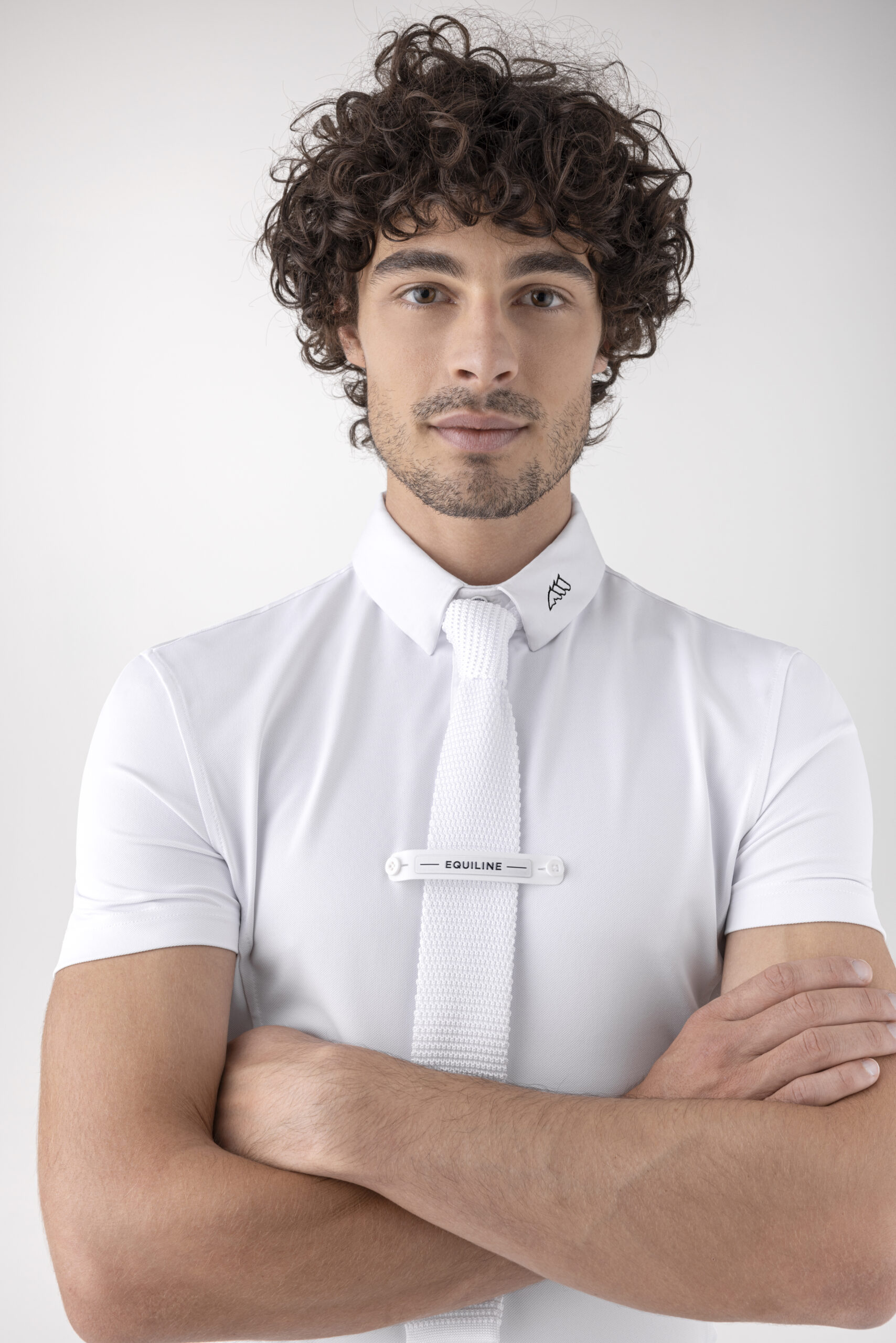 Equiline Men's Ethan Competition Shirt- WHITE - Image 3
