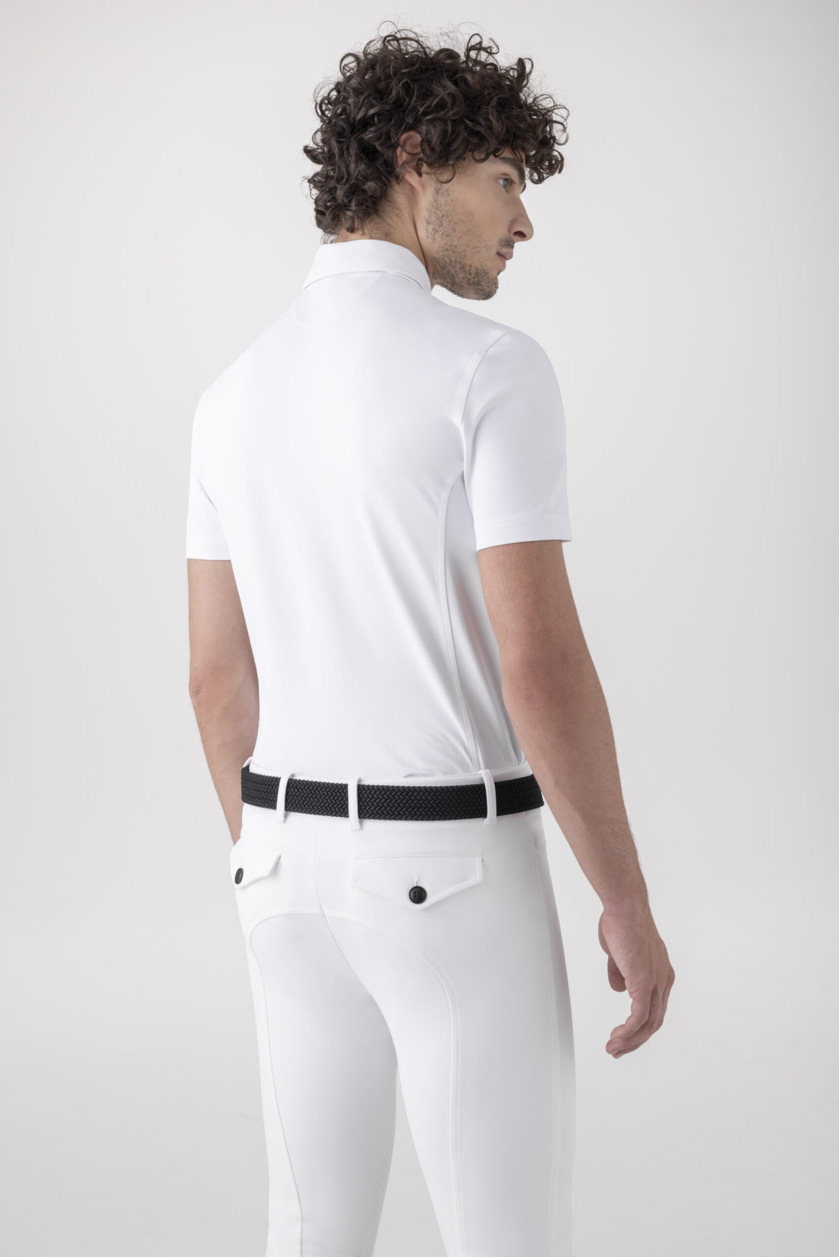 Equiline Men's Ethan Competition Shirt- WHITE - Image 4