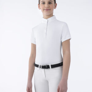 Equiline Girl's Jupiterk Competition Shirt- WHITE