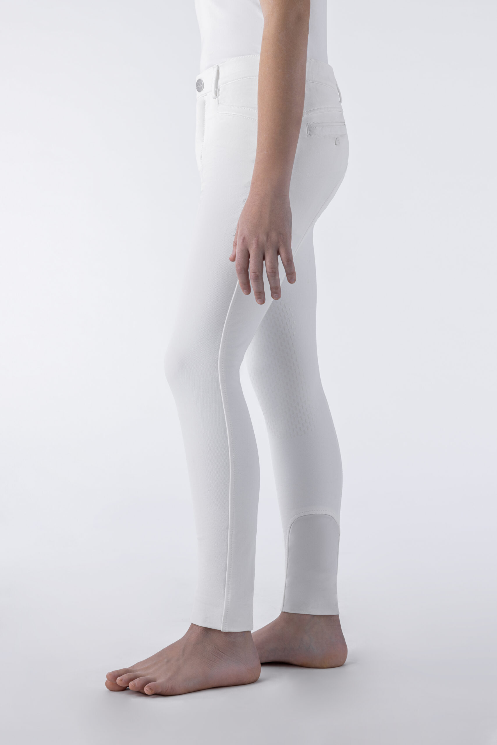 Equiline Boy's Jhoank Breeches- WHITE - Image 6