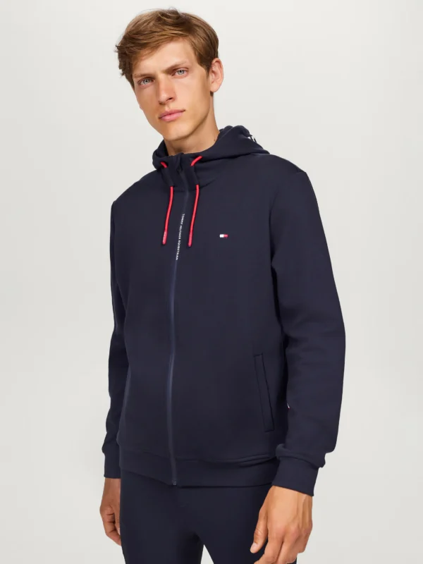 Tommy Hilfiger Equestrian Glenn Zip Up Hoodie- DESERT SKY