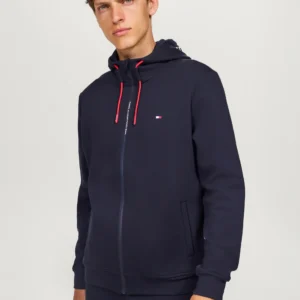 Tommy Hilfiger Equestrian Glenn Zip Up Hoodie- DESERT SKY