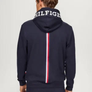 Tommy Hilfiger Equestrian Glenn Zip Up Hoodie- DESERT SKY