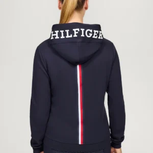 Tommy Hilfiger Equestrian Kingston Zip Up Hoodie- NAVY