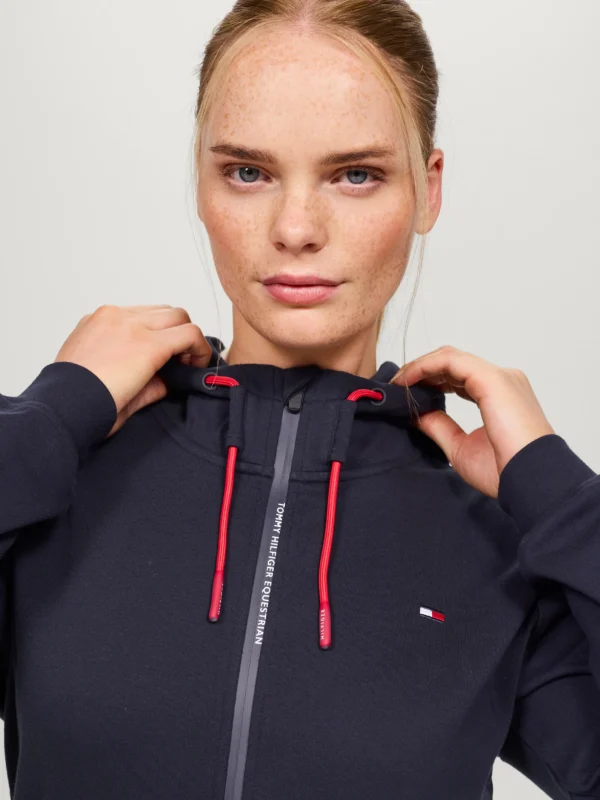 Tommy Hilfiger Equestrian Kingston Zip Up Hoodie- NAVY
