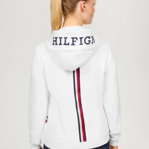 Tommy Hilfiger Equestrian Kingston Zip Up Hoodie- ECRU
