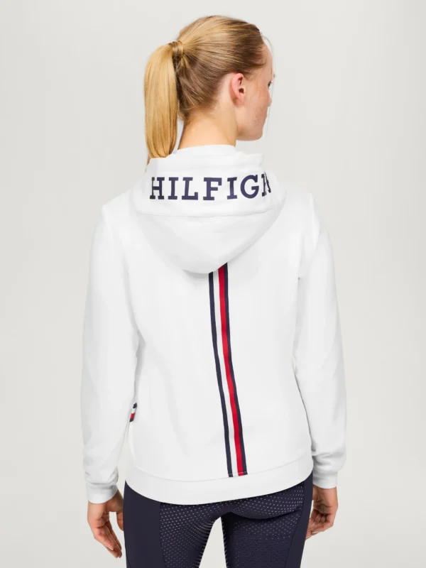 Tommy Hilfiger Equestrian Kingston Zip Up Hoodie- ECRU