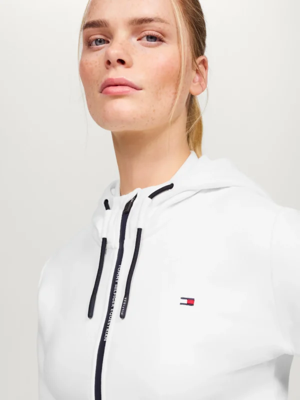 Tommy Hilfiger Equestrian Kingston Zip Up Hoodie- ECRU