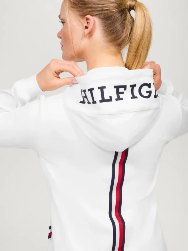 Tommy Hilfiger Equestrian Kingston Zip Up Hoodie- ECRU