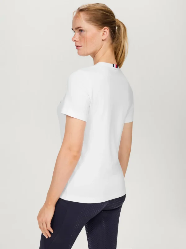 Tommy Hilfiger Equestrian Belmont T-Shirt- WHITE