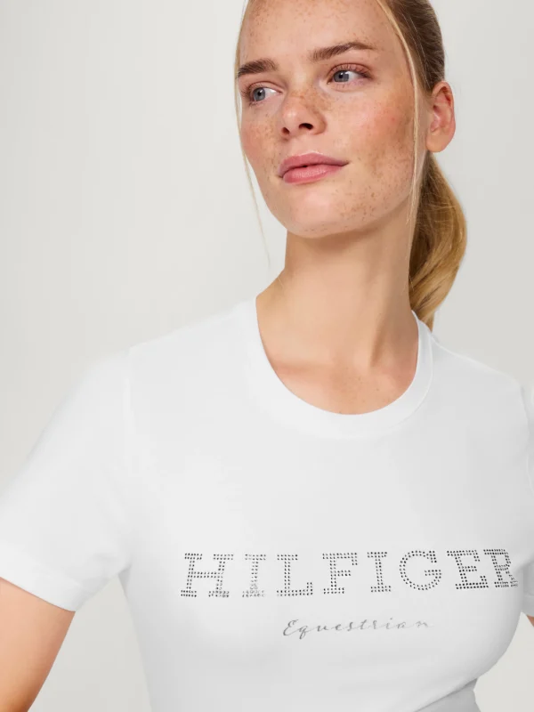 Tommy Hilfiger Equestrian Belmont T-Shirt- WHITE