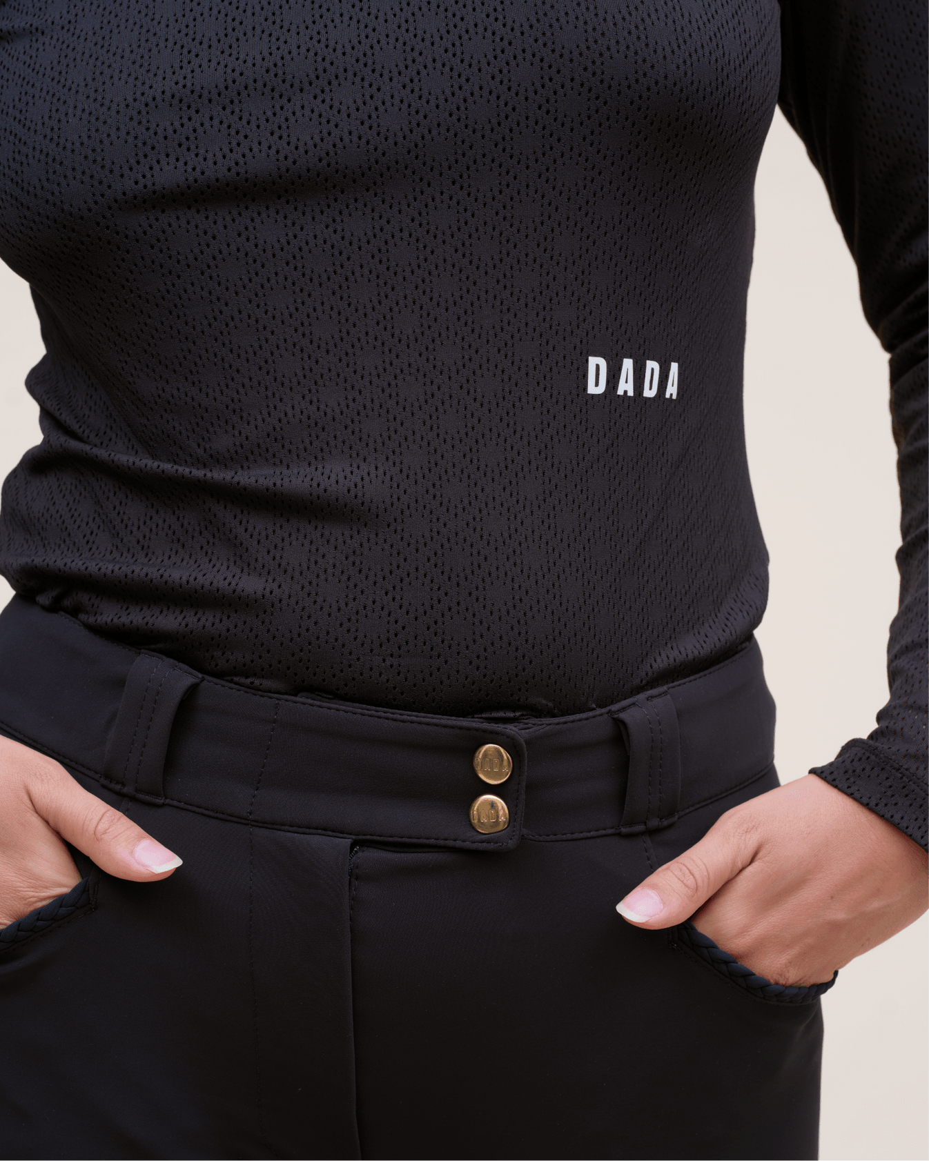Dada Sport Calder Long Sleeve Technical T-Shirt- Black - Image 5