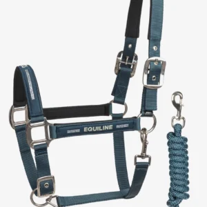 Equiline Halter and lead rope set- Legion blue