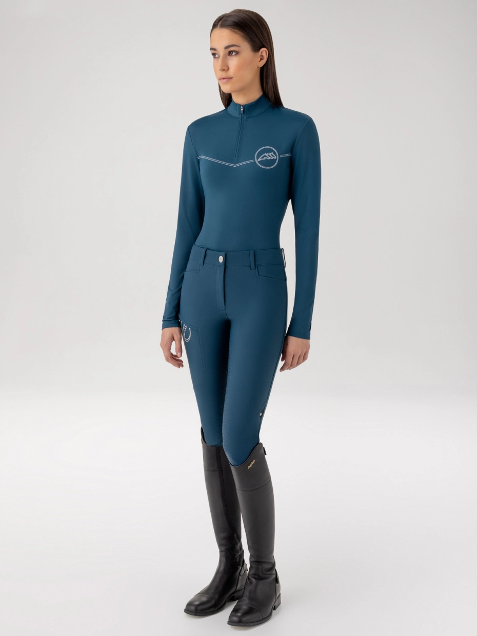 Equiline Women's Equost Training Top- LEGION BLUE - Image 5