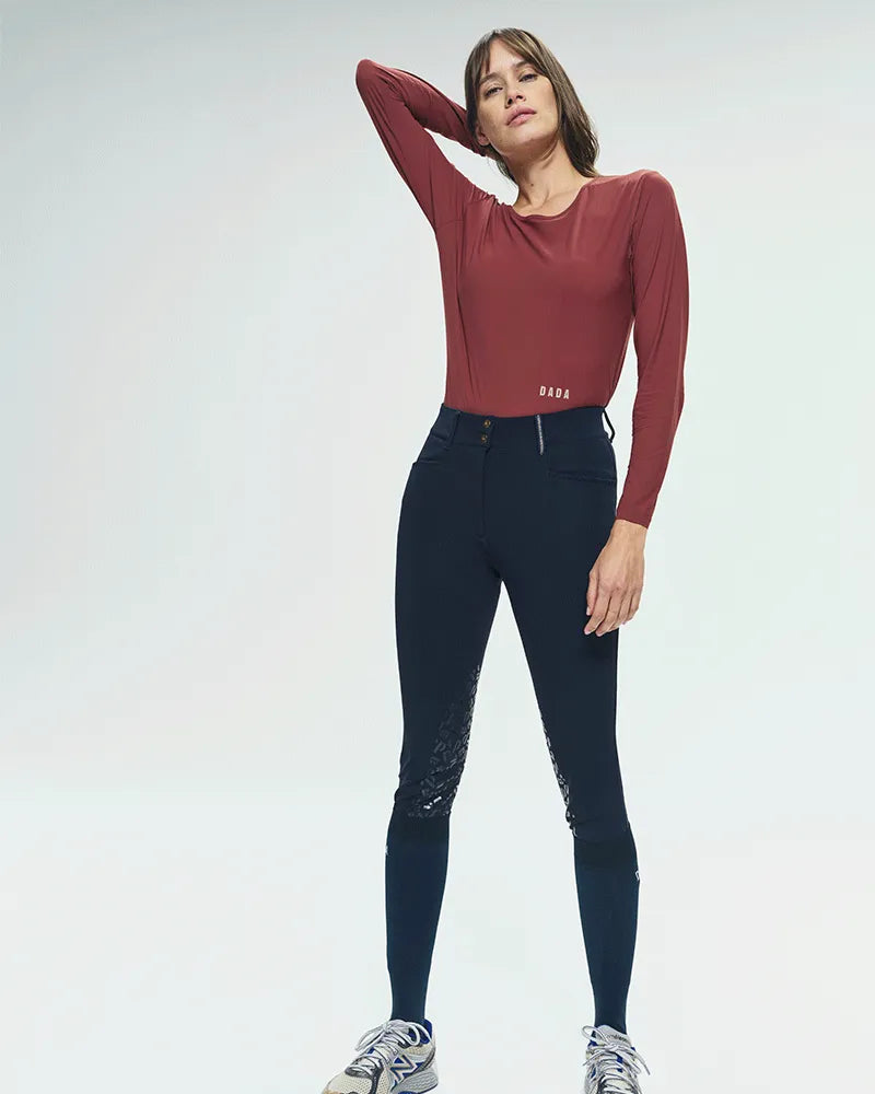 Dada Sport Giovani Grip Riding Breeches- Navy - Image 5